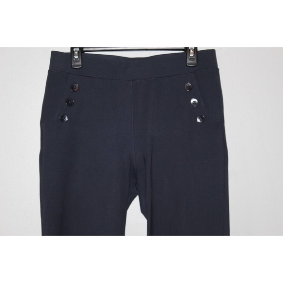Betabrand Boot-Cut Six Button Dress Pant Yoga Pants Navy Women's Large H14796 - Picture 4 of 15